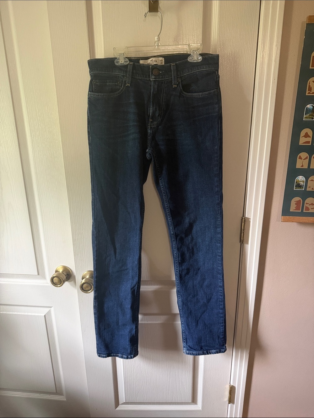 Hollister Slim Straight Dark Indigo Jeans